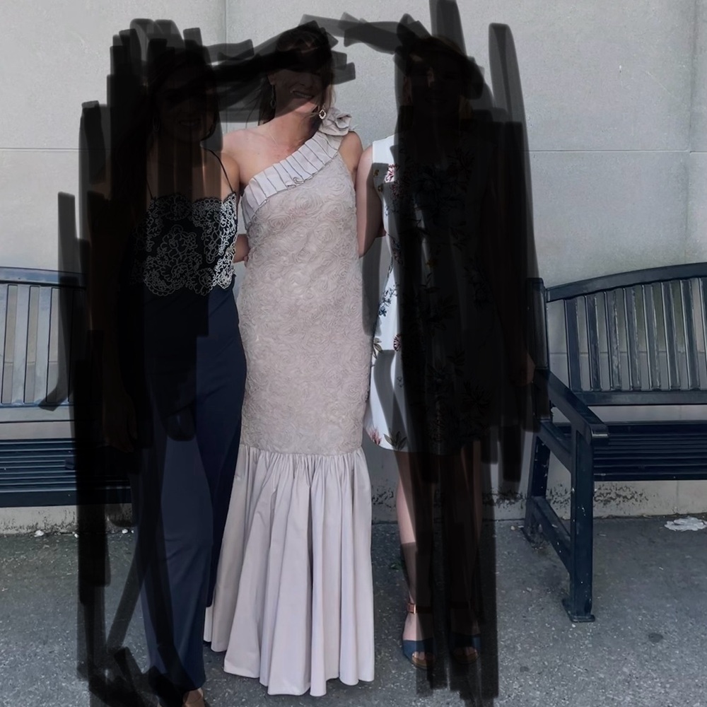 Nicole Bakti Beige Gown
